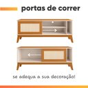 Ver imagem 5 de Rack Bancada para Tv até 55 Polegadas 1,36m 1 Porta com Tela Rattan Off White/cedro Caribe Edn