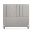 Ver imagem 1 de Cabeceira Estofada Casal Carla 140 Cm Linho Cinza C/ Frame