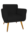 Ver imagem 2 de Jogo 02 Poltronas Estofadas Decorativas para Consultório Isabella Corano Preto- Lm Decor