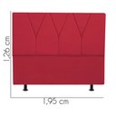 Ver imagem 2 de Cabeceira Estofada king 195CM Jade Courino Vermelho - D A DECOR D&A Decor