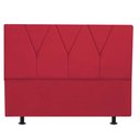 Ver imagem 1 de Cabeceira Estofada king 195CM Jade Courino Vermelho - D A DECOR D&A Decor