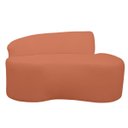 Ver imagem 6 de Sofá Curvo 2 Lugares Feijão Orgânico Divã Suede Terracota + Brindes