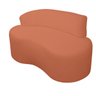 Sofá Curvo 2 Lugares Feijão Orgânico Divã Suede Terracota + Brindes - 5