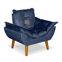 Ver imagem 2 de Poltrona Sofazinho Mini Infantil em Suede para Criança Azul Marinho