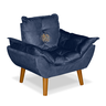 Poltrona Sofazinho Mini Infantil em Suede para Criança Azul Marinho - 2