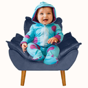 Ver imagem 1 de Poltrona Sofazinho Mini Infantil em Suede para Criança Azul Marinho