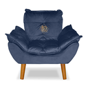 Ver imagem 3 de Poltrona Sofazinho Mini Infantil em Suede para Criança Azul Marinho
