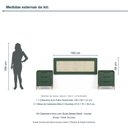 Ver imagem 3 de Kit Cabeceira Arco com Duas Mesas Bend Principal Incolar Musgo Metal Dourado