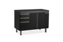 Ver imagem 1 de Gabinete Cozinha Mdf 1,14m Elegance com 5 Pés Pré-montado:nero