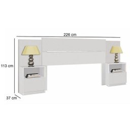 Cabeceira Casal Londres com Mesa de Apoio Móveis Imop - 5 Cabeceira Casal Londres com Mesa de Apoio Móveis Imop - 5