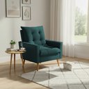 Ver imagem 1 de Poltrona Sala 92cm Design Elegante Ideal para Decorar Seu Ambiente Ester Verde