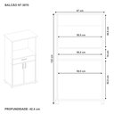 Ver imagem 5 de Balcão Notável 2 Portas 1 Gaveta Nt 3070