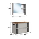 Ver imagem 4 de Conjunto Banheiro Gabinete 80cm e Espelheira Mel/arenas Cj8010