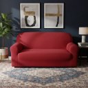 Ver imagem 6 de Capa para Sofá 02 Lugares Avulsa Coladinha Malha Elastica: Vermelho