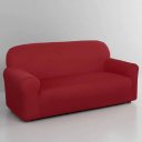 Ver imagem 2 de Capa para Sofá 02 Lugares Avulsa Coladinha Malha Elastica: Vermelho