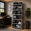 Ver imagem 2 de Estante Prateleira Aço Premium 6 Bandejas com Reforço 177cm x 92 cm X 30 cm Cinza - Rede Móveis
