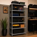 Ver imagem 1 de Estante Prateleira Aço Premium 6 Bandejas com Reforço 177cm x 92 cm X 30 cm Cinza - Rede Móveis
