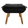 Puff Opala para Quarto Recepção Salao Descanso Sala de Estar Decorativa King Lar Suede Preto - 1