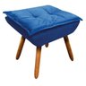 Puff Opala para Quarto Recepção Salao Descanso Sala de Estar Decorativa King Lar Suede Azul Royal - 1