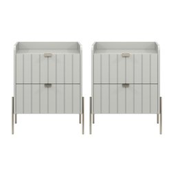 2 Mesas de Cabeceira Vênus Mdf 45cm - 1