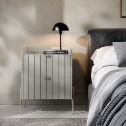 2 Mesas de Cabeceira Vênus Mdf 45cm - 2