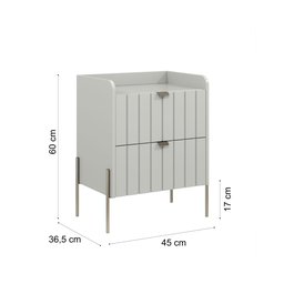 2 Mesas de Cabeceira Vênus Mdf 45cm - 5