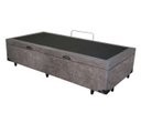 Ver imagem 2 de Base Box Baú Solteiro Blindado 88x188 Suede Cinza Bio Box