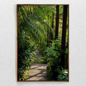 Quadro Decorativo Coleção In Nature Folhas Com Moldura e Sem Vidro 80X120