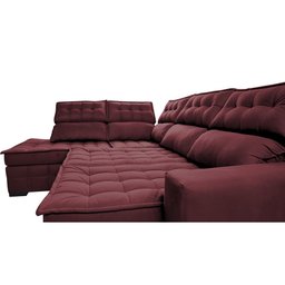 Sofá de Canto Esquerdo 2,65x2,30m Retrátil e Reclinável com Molas Ensacadas Cama inBox Nobre - 5 Sofá de Canto Esquerdo 2,65x2,30m Retrátil e Reclinável com Molas Ensacadas Cama inBox Nobre - 5