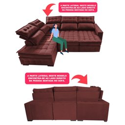 Sofá de Canto Esquerdo 2,65x2,30m Retrátil e Reclinável com Molas Ensacadas Cama inBox Nobre - 4 Sofá de Canto Esquerdo 2,65x2,30m Retrátil e Reclinável com Molas Ensacadas Cama inBox Nobre - 4