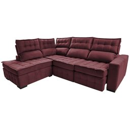 Sofá de Canto Esquerdo 2,65x2,30m Retrátil e Reclinável com Molas Ensacadas Cama inBox Nobre - 7 Sofá de Canto Esquerdo 2,65x2,30m Retrátil e Reclinável com Molas Ensacadas Cama inBox Nobre - 7