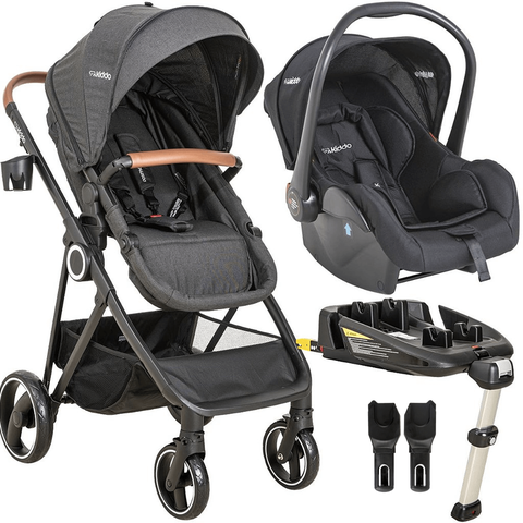 Carrinho de Bebe Bebe Conforto Base Isofix Kiddo Cosmos Preto