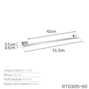 Ver imagem 4 de Toalheiro 50 cm Inox Grafite - Kromus RT0305-50G