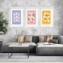 Ver imagem 2 de Kit 3 Quadros Grandes Flower Market Florida Milano Madrid 60x48cm:moldura Preta