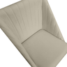 Kit 02 Cadeiras Para Sala de Jantar Ana Base de Ferro Veludo Bege D'Classe Decor - 4