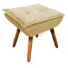 Puff Opala para Quarto Recepção Salao Descanso Sala de Estar Decorativa King Lar Suede Bege - 1