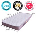 Ver imagem 4 de Colchão Berço BF Americano Antialérgico 130x70x12cm + Protetor Impermeável - 