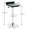 Banqueta Estofada Base Cromada Wave OR Design - 3