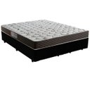 Ver imagem 1 de Cama Box Queen Colchão Mola Ensacada Acolchões + Box Sintético 70x158x198 - Preto