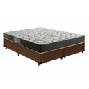 Ver imagem 1 de Cama Box Queen Colchão Mola Bonnel Acolchões + Box Suede 66x158x198 - Marrom