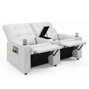 Ver imagem 1 de Poltrona do Papai Reclinável Cinema 2 Lugares Manual Baú Usb Haifa F05 Facto Branco - Lyam Decor