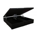 Ver imagem 2 de Cama Box Baú Queen Colchão Mola Bonnel Acolchões + Box Suede 63x158x198 - Preto