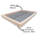 Ver imagem 5 de Cama Box Baú Queen Colchão Mola Bonnel Acolchões + Box Sintético 67x158x198 - Bege