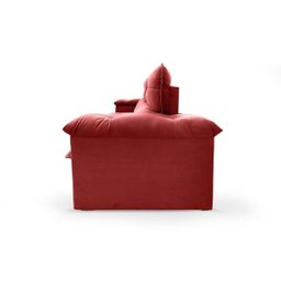 Sofá Retrátil/Reclinável Verona 2,30M Suede Velut Vermelho com Molas No Assento - King House - 6
