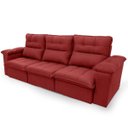 Ver imagem 5 de Sofá Retrátil/Reclinável Verona 2,30M Suede Velut Vermelho com Molas No Assento - King House