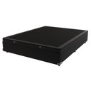 Ver imagem 1 de Base Box Baú Casal Preto de Madeira 138cm Kazamix