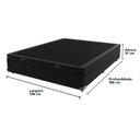 Ver imagem 3 de Base Box Baú Casal Preto de Madeira 138cm Kazamix