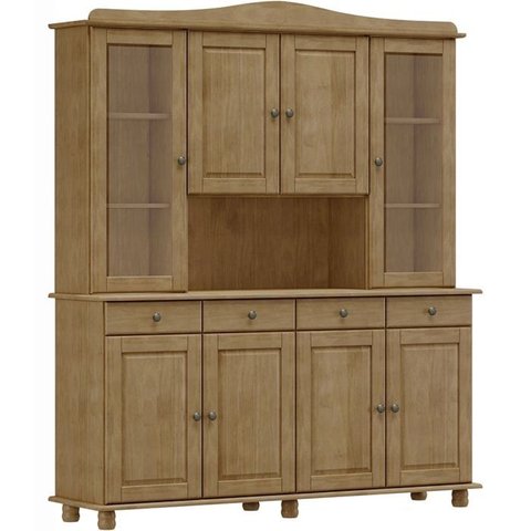 Cristaleira Madeira Maciça 8 Portas 169 Cm 8963 Freijo Milani Store