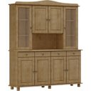 Ver imagem 1 de Cristaleira Madeira Maciça 8 Portas 169 Cm 8963 Freijo Milani Store