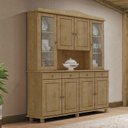 Ver imagem 7 de Cristaleira Madeira Maciça 8 Portas 169 Cm 8963 Freijo Milani Store